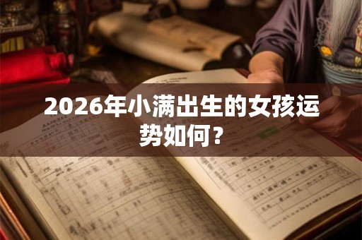 2026年小满出生的女孩运势如何？