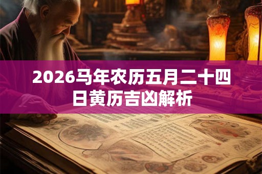 2026马年农历五月二十四日黄历吉凶解析