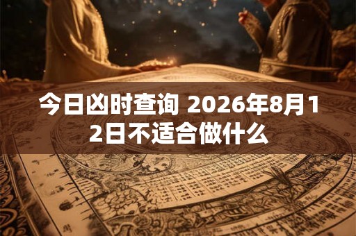 今日凶时查询 2026年8月12日不适合做什么 今日凶时查询 2026年8月12日不适合做什么