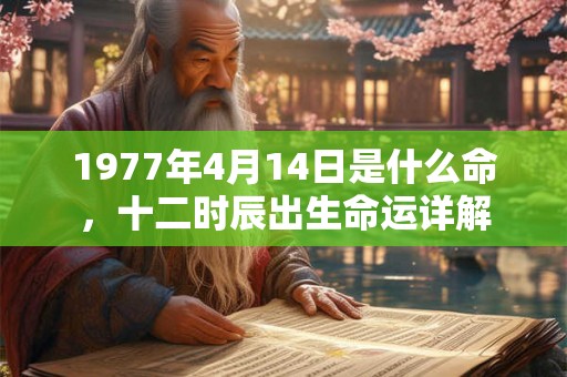 1977年4月14日是什么命，十二时辰出生命运详解