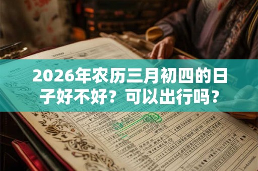 2026年农历三月初四的日子好不好？可以出行吗？