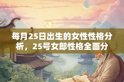 每月25日出生的女性性格分析,25号女郎性格全面分析 每月25日出生的女性性格分析,25号女郎性格全面分析