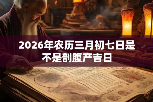 2026年农历三月初七日是不是剖腹产吉日