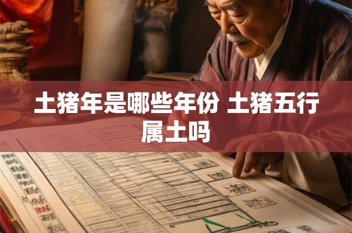 土猪年是哪些年份 土猪五行属土吗
