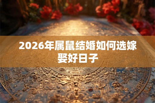 2026年属鼠结婚如何选嫁娶好日子