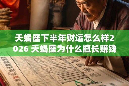 天蝎座下半年财运怎么样2026 天蝎座为什么擅长赚钱 天蝎座下半年财运怎么样2026 天蝎座为什么擅长赚钱
