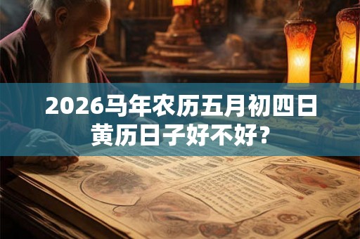 2026马年农历五月初四日黄历日子好不好？