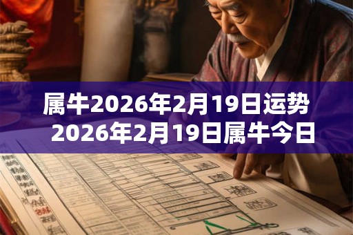 属牛2026年2月19日运势 2026年2月19日属牛今日运势 属牛2026年2月19日运势 2026年2月19日属牛今日运势