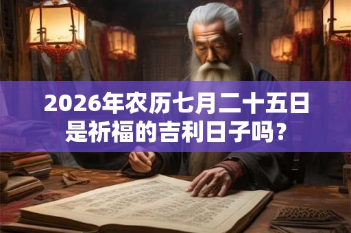 2026年农历七月二十五日是祈福的吉利日子吗? 2026年农历七月二十五日是祈福的吉利日子吗?