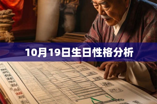 10月19日生日性格分析