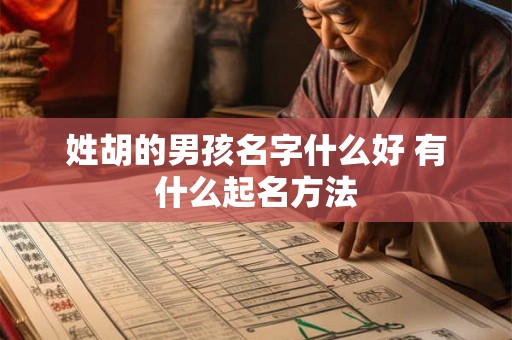 姓胡的男孩名字什么好 有什么起名方法