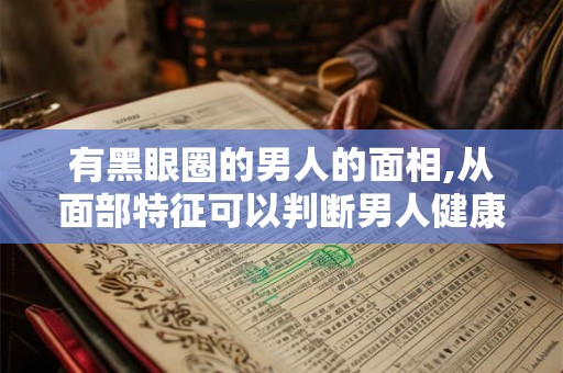 有黑眼圈的男人的面相,从面部特征可以判断男人健康吗？