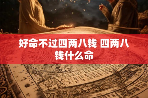 好命不过四两八钱 四两八钱什么命
