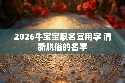 2026牛宝宝取名宜用字 清新脱俗的名字