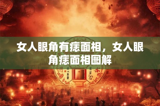 女人眼角有痣面相，女人眼角痣面相图解
