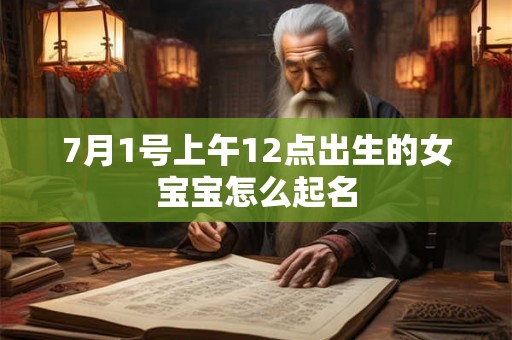 7月1号上午12点出生的女宝宝怎么起名 7月1号上午12点出生的女宝宝怎么起名