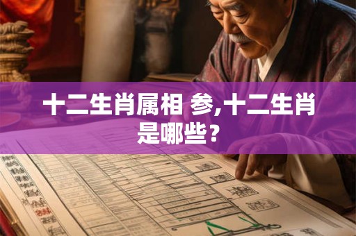 十二生肖属相 参,十二生肖是哪些？