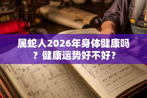 属蛇人2026年身体健康吗？健康运势好不好？