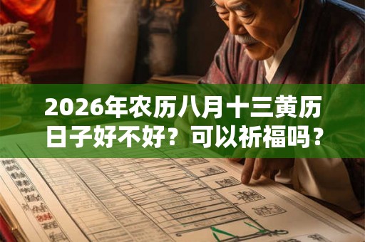 2026年农历八月十三黄历日子好不好？可以祈福吗？