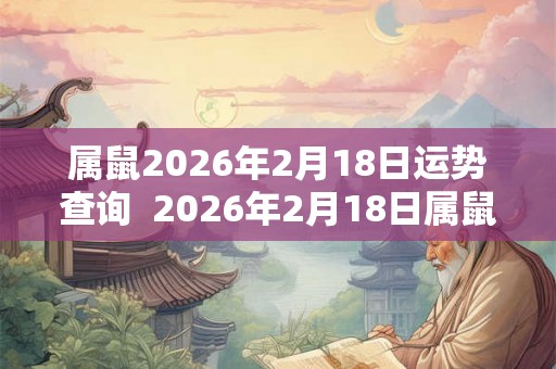 属鼠2026年2月18日运势查询  2026年2月18日属鼠人运势
