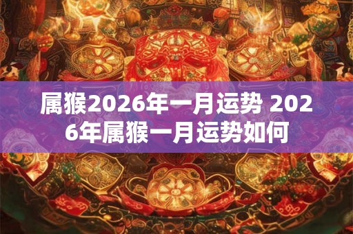 属猴2026年一月运势 2026年属猴一月运势如何