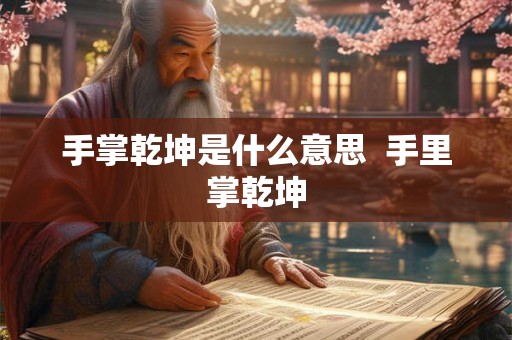 手掌乾坤是什么意思  手里掌乾坤