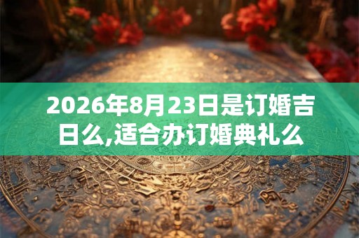 2026年8月23日是订婚吉日么,适合办订婚典礼么