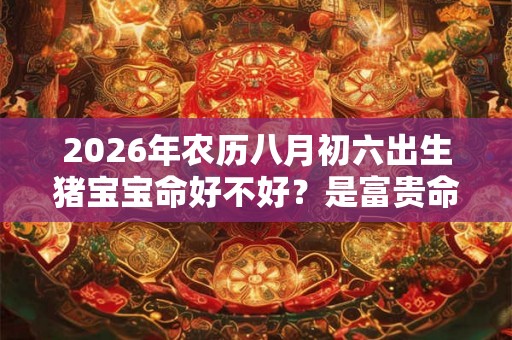 2026年农历八月初六出生猪宝宝命好不好？是富贵命吗？