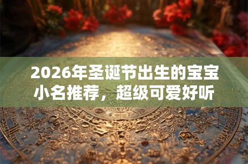 2026年圣诞节出生的宝宝小名推荐，超级可爱好听