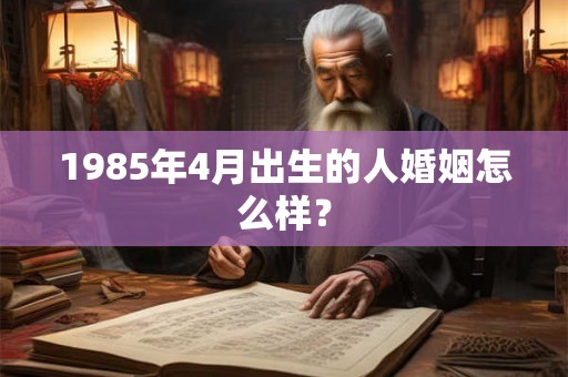 1985年4月出生的人婚姻怎么样？