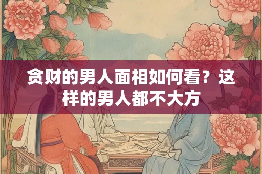 贪财的男人面相如何看？这样的男人都不大方