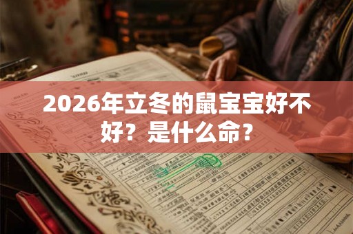2026年立冬的鼠宝宝好不好？是什么命？