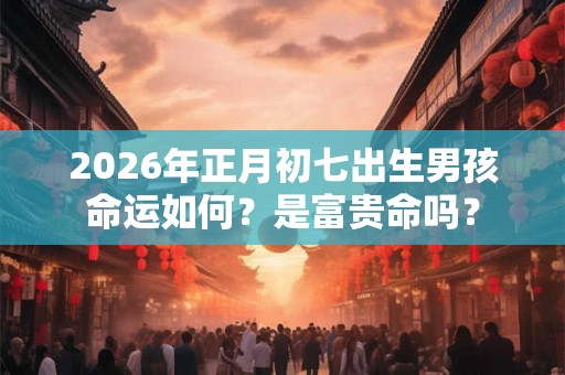 2026年正月初七出生男孩命运如何？是富贵命吗？