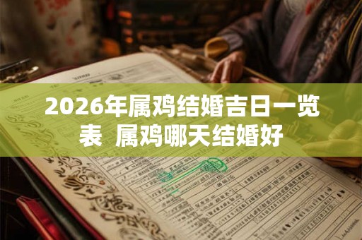 2026年属鸡结婚吉日一览表  属鸡哪天结婚好