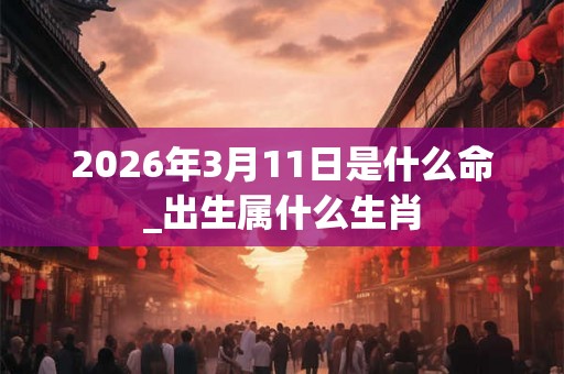 2026年3月11日是什么命_出生属什么生肖
