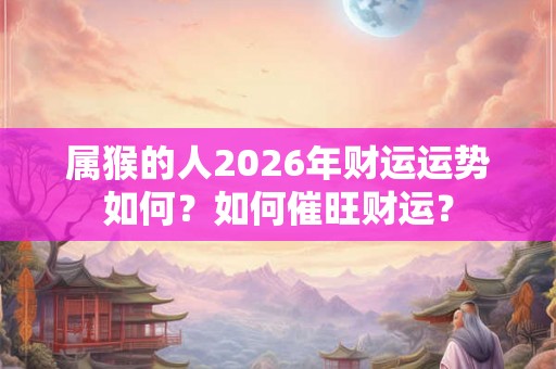 属猴的人2026年财运运势如何?如何催旺财运? 属猴的人2026年财运运势如何?如何催旺财运?