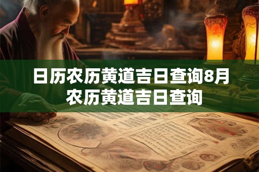 日历农历黄道吉日查询8月 农历黄道吉日查询 日历农历黄道吉日查询8月 农历黄道吉日查询