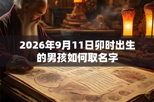 2026年9月11日卯时出生的男孩如何取名字