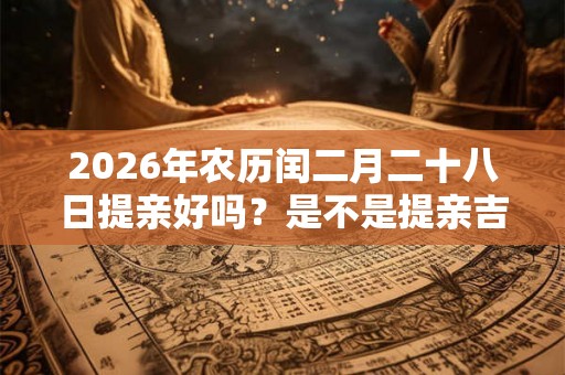 2026年农历闰二月二十八日提亲好吗？是不是提亲吉日？