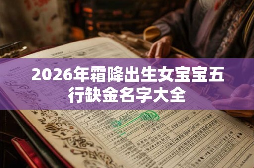 2026年霜降出生女宝宝五行缺金名字大全