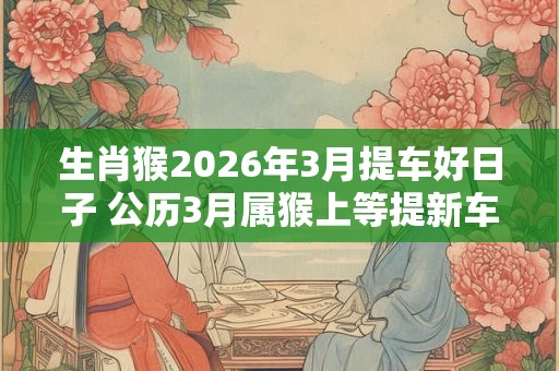 生肖猴2026年3月提车好日子 公历3月属猴上等提新车吉日 生肖猴2026年3月提车好日子 公历3月属猴上等提新车吉日