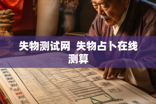 失物测试网  失物占卜在线测算