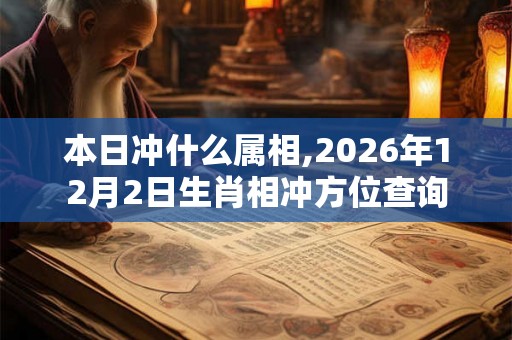 本日冲什么属相,2026年12月2日生肖相冲方位查询