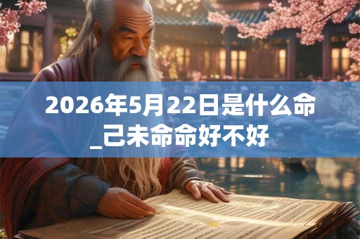 2026年5月22日是什么命_己未命命好不好