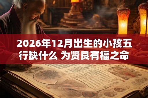 2026年12月出生的小孩五行缺什么 为贤良有福之命