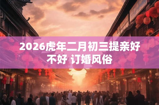 2026虎年二月初三提亲好不好 订婚风俗