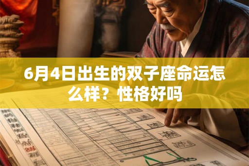 6月4日出生的双子座命运怎么样？性格好吗