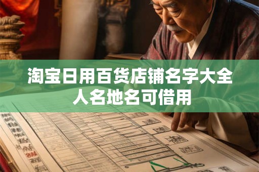 淘宝日用百货店铺名字大全 人名地名可借用 淘宝日用百货店铺名字大全 人名地名可借用