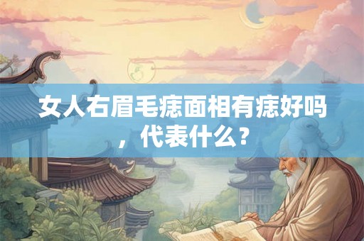 女人右眉毛痣面相有痣好吗，代表什么？