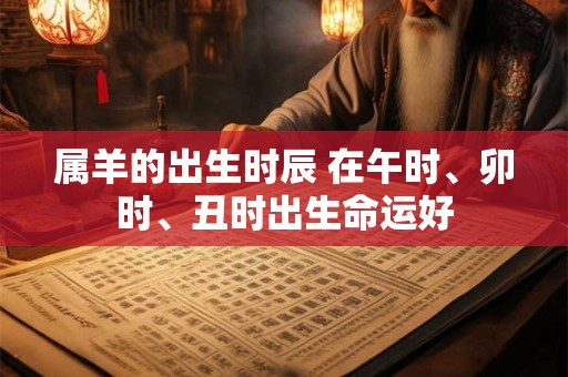 属羊的出生时辰 在午时、卯时、丑时出生命运好